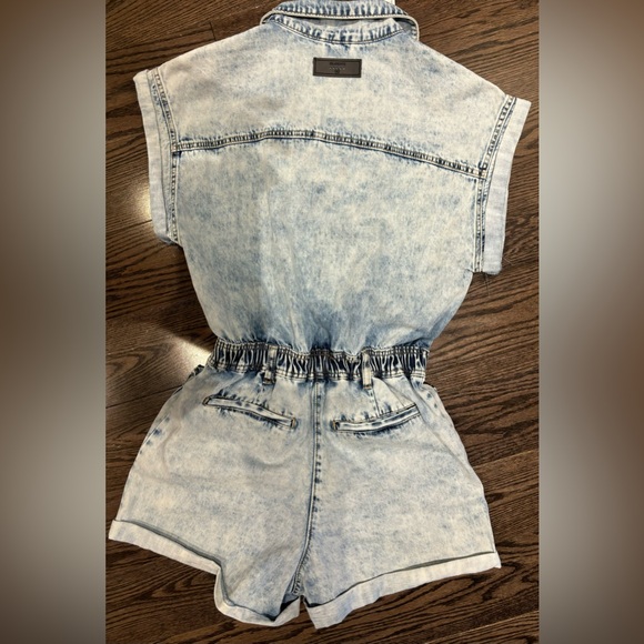 BlankNYC Denim Shorts Romper - Picture 2 of 6